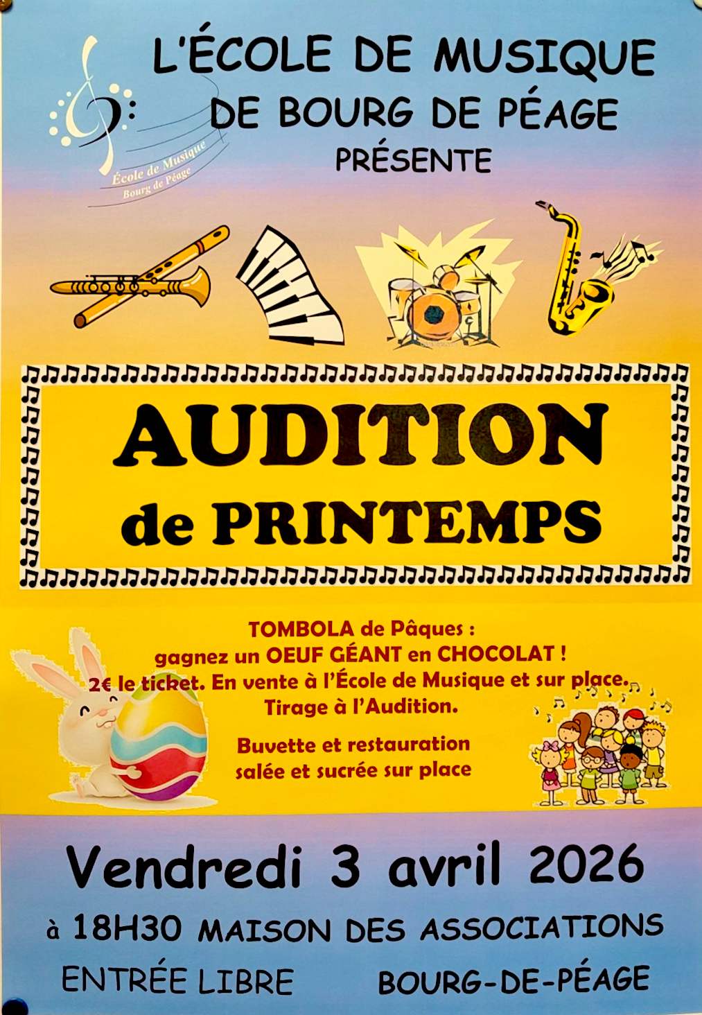 Affiche de l'audition de printemps 2026 Affiche de l'audition de printemps 2026